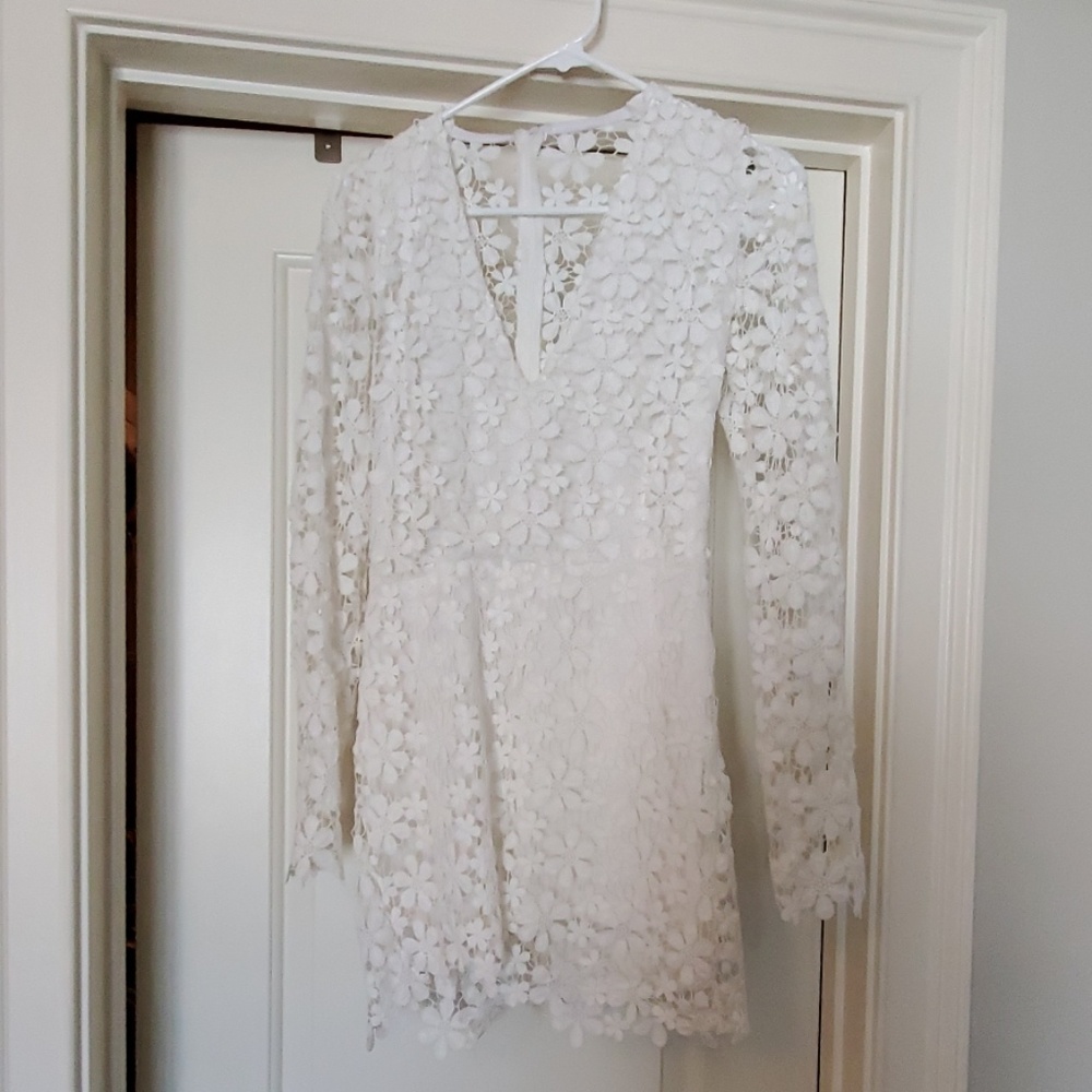 White lace romper